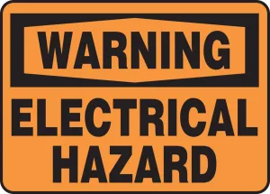 Accuform MELC330VS Warning Safety Sign: Electrical Hazard
