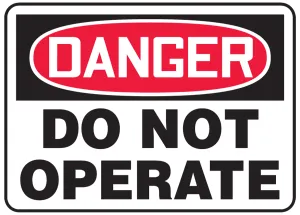 Accuform MEQM195VA OSHA Danger Safety Sign - Do Not Operate
