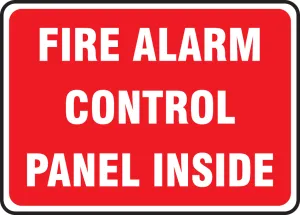 Accuform MEXG522VP Fire Alarm Signs: Fire Alarm Control Panel Inside