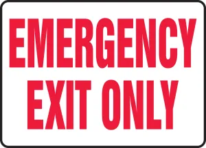 Accuform MEXT918XT Safety Sign: Emergency Exit Only