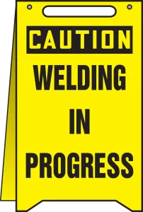 Accuform MF116 OSHA Caution Fold-Ups: Welding In Progress