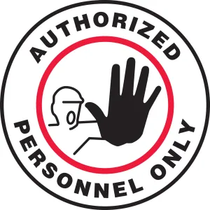 Accuform MFS0217 Slip-Gard Floor Sign: Authorized Personnel Only (Man)