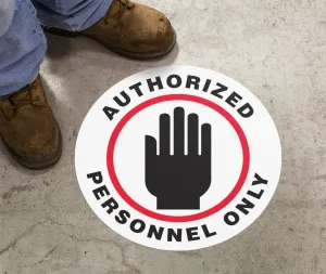 Accuform MFS727 Slip-Gard Floor Sign: Authorized Personnel Only