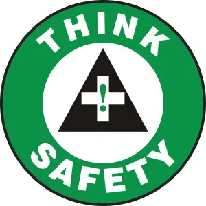 Accuform MFS748 Slip-Gard Floor Sign: Think Safety