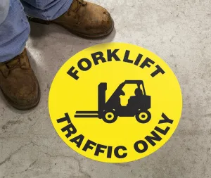 Accuform MFS773 Slip-Gard Floor Sign: Forklift Traffic Only