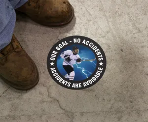 Accuform MFS808 Slip-Gard Floor Sign: Our Goal - No Accidents - Accidents Are Avoidable