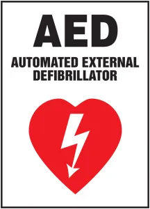Accuform MFSD403XP Safety Sign: AED - Automated External Defibrillator