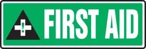 Accuform MFSD559VS Safety Sign: First Aid (Graphic)