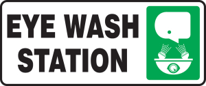 Accuform MFSD590VP Safety Sign: Eye Wash Station
