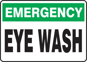 Accuform MFSD917VA Emergency Safety Sign: Eye Wash