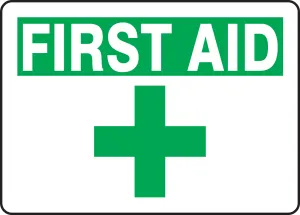 Accuform MFSD922VP Safety Sign: First Aid