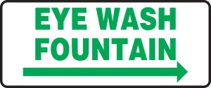 Accuform MFSD994XP Safety Sign: Eye Wash Fountain