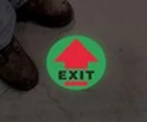 Accuform MFSG1708 Slip-Gard Floor Sign: Exit (Arrow)