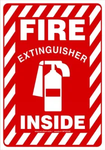 Accuform MFXG446XV Safety Sign: Fire Extinguisher Inside (Graphic)