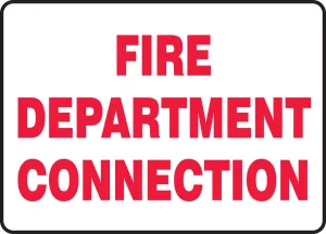 Accuform MFXG542VP Safety Sign: Fire Department Connection