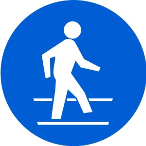Accuform MISO128VA ISO Mandatory Safety Sign: Use Pedestrian Route (2003)
