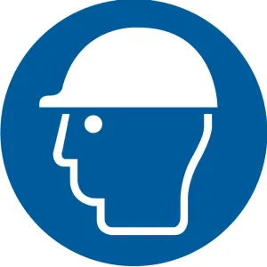 Accuform MISO165VP ISO Mandatory Safety Sign: Wear Head Protection (2011)