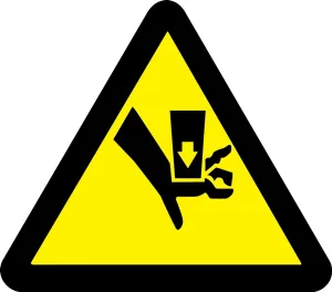 Accuform MISO316VP ISO Warning Safety Sign: Crush Hazard (2003/2011)