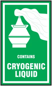 Accuform MPC207 Hazardous Material Shipping Label: Contains Cryogenic Liquid