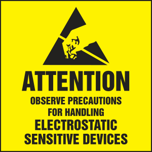 Accuform MPC343 Attention Safety Label: Observe Precautions For Handling Electrostatic Sensitive Devices