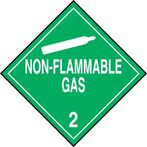 Accuform MPL201RM10 DOT Placard: Hazard Class 2 - Gases (Non-Flammable Gas)