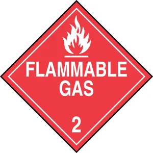 Accuform MPL202RM10 DOT Placard: Hazard Class 2 - Gases (Flammable Gas)