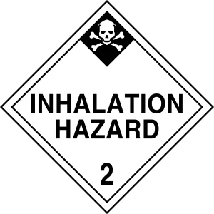 Accuform MPL205CT10 DOT Placard: Hazard Class 2 - Inhalation Hazard