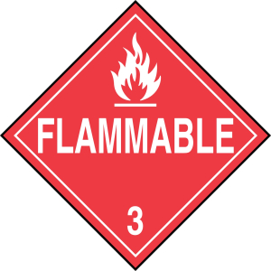 Accuform MPL301MG100 DOT Placard: Hazard Class 3 - Flammable Liquids (Flammable)
