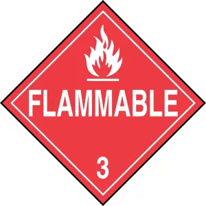 Accuform MPL301RM1 DOT Placard: Hazard Class 3 - Flammable Liquids (Flammable)