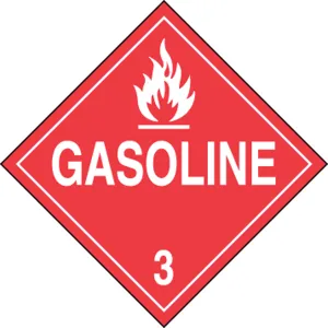 Accuform MPL304MG1 DOT Placard: Hazard Class 3 - Gasoline