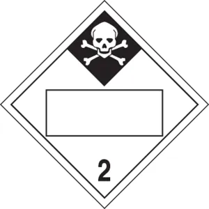 Accuform MPL424VP1 Blank DOT Placard: Hazard Class 2 - Inhalation Hazard