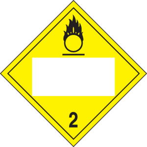 Accuform MPL425MG100 Blank DOT Placard: Hazard Class 2 - Oxygen