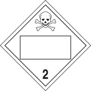 Accuform MPL4DG2CVS1 Blank DOT Placard: Hazard Class 2 - Poison
