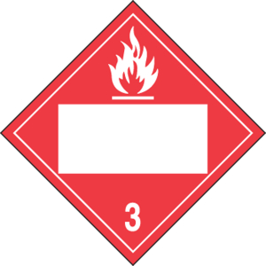 Accuform MPL4DG3AMG25 Blank DOT Placard: Hazard Class 3 - Flammable Liquid