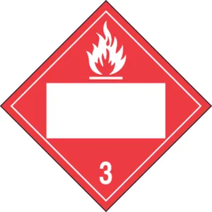 Accuform MPL4DG3AVP1 Blank DOT Placard: Hazard Class 3 - Flammable Liquid