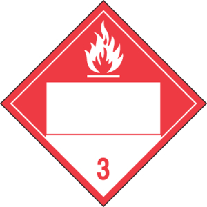 Accuform MPL4DG3BMG100 Blank DOT Placard: Hazard Class 3 - Combustible Liquid