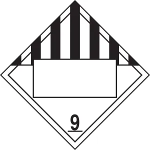 Accuform MPL4DG9MG10 Blank DOT Placard: Hazard Class 9 - Miscellaneous Dangerous Goods