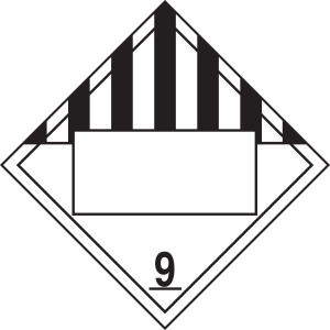 Accuform MPL4DG9MG100 Blank DOT Placard: Hazard Class 9 - Miscellaneous Dangerous Goods