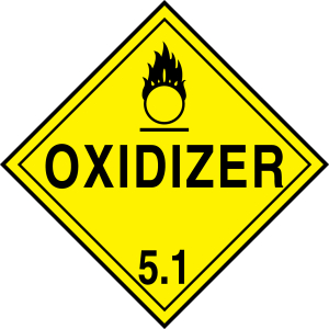 Accuform MPL501VP1 DOT Placard: Hazard Class 5 - Oxidizer