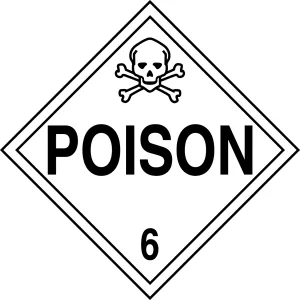 Accuform MPL601VP1 DOT Placard: Hazard Class 6 - Poison