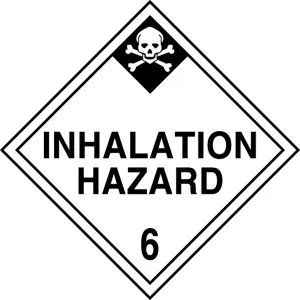 Accuform MPL603MG100 DOT Placard: Hazard Class 6 - Inhalation Hazard