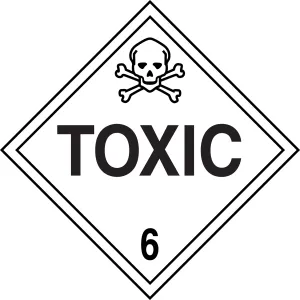 Accuform MPL606VP1 DOT Placard: Hazard Class 6 - Toxic