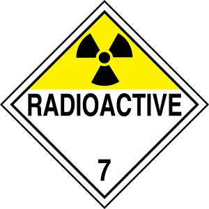 Accuform MPL701CT10 DOT Placard: Hazard Class 7 - Radioactive