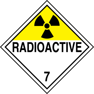 Accuform MPL701MG100 DOT Placard: Hazard Class 7 - Radioactive