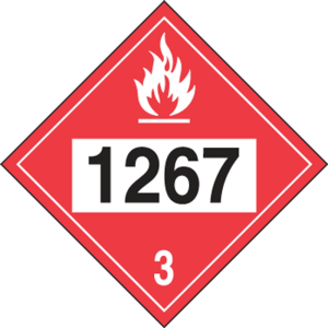Accuform MPL739MG100 4-Digit DOT Placards: Hazard Class 3 - 1267 (Crude Oil)