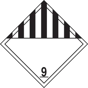 Accuform MPL901RM25 DOT Placard: Hazard Class 9 - Miscellaneous Dangerous Goods