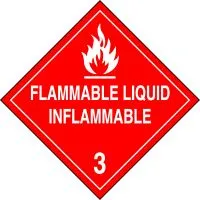 Accuform MPLSP4MG100 DOT Placard: Hazard Class 3 - Flammable Liquids (Flammable Liquid - Inflammable)