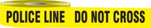 Accuform MPT139 3" x 1000-ft Plastic Barricade Tape: Police Line Do Not Cross, Aluminum