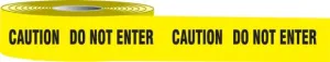 Accuform MPT31 3" x 1000-ft Plastic Barricade Tape: Caution Do Not Enter, Aluminum