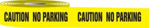 Accuform MPT44 3" x 1000-ft Plastic Barricade Tape: Caution No Parking